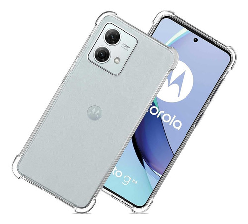 Funda Para Motorola G84 Tpu Anti Shock + Vidrio Templado 9h