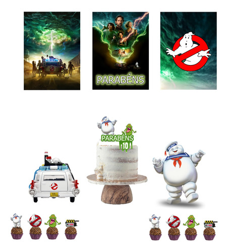 Kit Aniversário Ghostbusters Caça Fantasmas Só Um Bolinho 