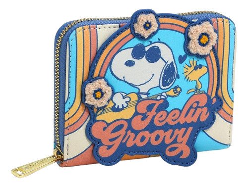 Loungefly Cartera Peanuts Snoopy Y Woodstock Feelin' Groovy 