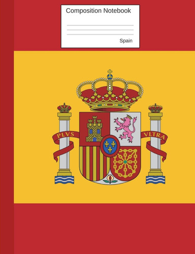 Libro: Spain Composition Notebook: College Ruled Spanish Fla