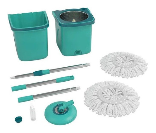 Imagem 3 de 6 de Balde Mop Esfregão Flashlimp Pro C/ Centrifuga Inox E Refil