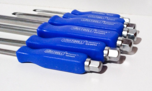 Chave de fenda de ponta plana Uyustools Deg-604 com alça de plástico ergonômica, pacote x 6 unidades