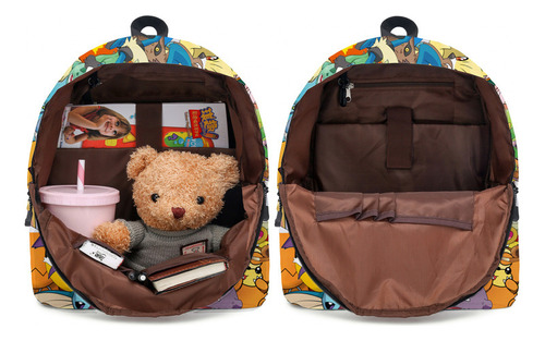 2 Pzs Mochila Escolar Pokemon Pikachu Bolsa De Lápic Escolar