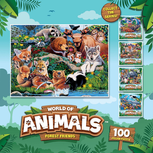 Rompecabezas Masterpieces World Of Animals 100 Piezas