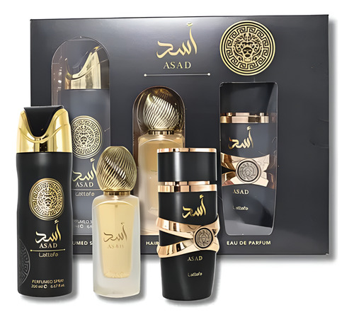 Conjunto Lattafa Asad para homens, 3 unidades, volume unitário de 100 ml