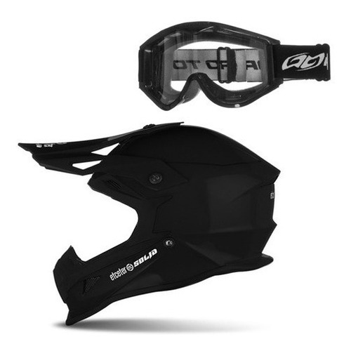 Capacete Para Moto Velocross Motocross Trilha Oculos 788