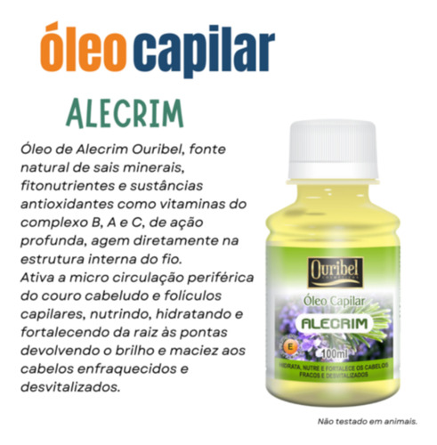 Kit Rícino Tratamento Capil + Shampoo + Condicionador + Óle