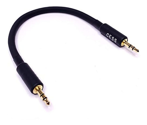 Cable De Audio Estereo Corto Cess-070 Con Conectores Trs De