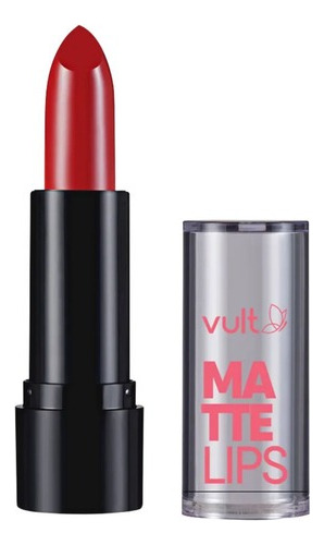 Batom Vult Matte Lips Vermelho Carmin 3,8g