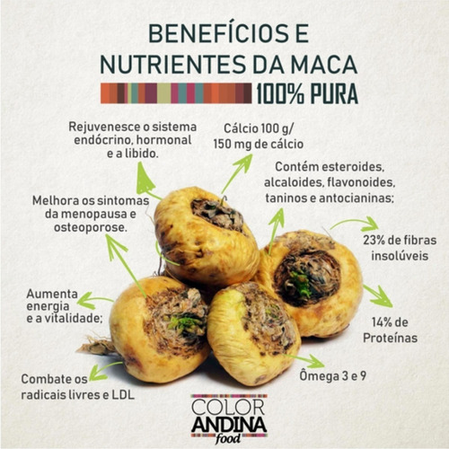Imagem 5 de 5 de Maca Peruana Amarela Pura Dos Andes 60 Cápsulas Color Andina