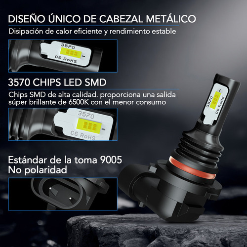 Para S10 1998-2003 6000k Faros Delanteros De Luz Alta/baja