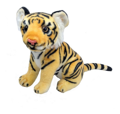 Tigre Pelúcia Filhote 20 Cm Altura Sentado