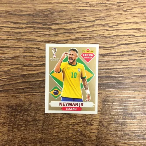 Figurinha (Extra Sticker) Neymar Jr. - Brasil - Legend - Ouro/Gold  Raríssima - Fanatismo