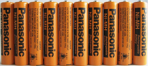 10 Baterias Panasonic Hhr-75aaa Recargables 700 Mah