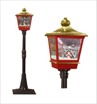 Comprar Farol Musical Navideño, Con Luces Y Cae Nieve 1.80 Mtrs