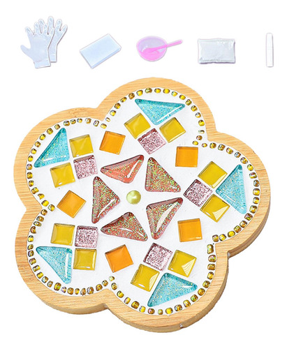 Kit De Posavasos De Mosaico Diy, Juego De Azulejos Estilo H