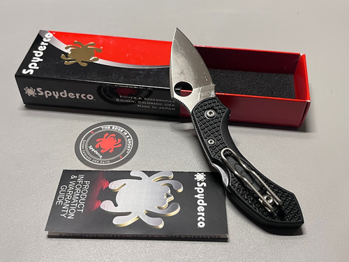 Spyderco Navaja Dragonfly 2 Frn Negra Hoja Lisa Edc Negro