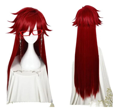 Peluca De Pelo Largo Kuroshitsuji Grell Sutcliff