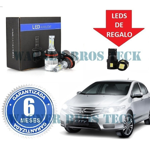 Kit Luces Led Cree H4 O H11 Honda City 16.000 Lms No Xenon