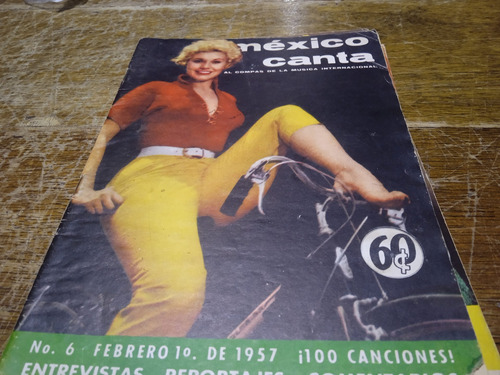 Revista México Canta Número 6 En Portada Kim Novak De 1957