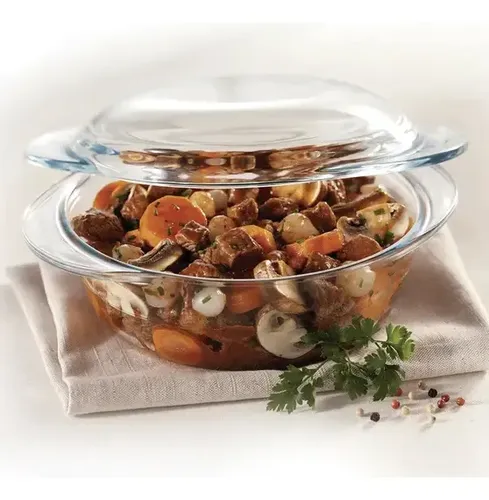 Terrina  De Vidro  Com Tampa 2,8 Litros Marinex Vai Ao Forno Água