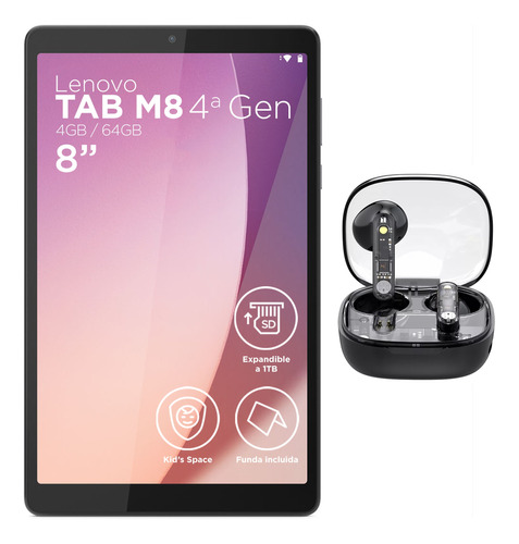 Bundle Tablet Lenovo M8 4gb + 64 Gb + Audífonos