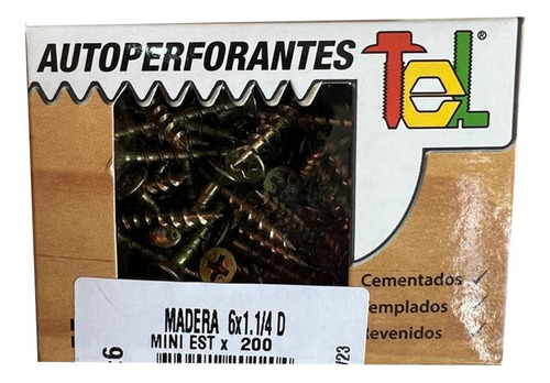 Tornillos Autoperforantes Tel Fix 3,8 Mm X 32 Mm 200 Unid