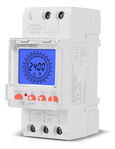 Interruptor Temporizador Digital 24 Horas Lcd 85-265v Progra