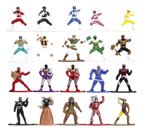 Jada Toys Nano Metalfigs Power Rangers 20-pack, 1.65  Figura