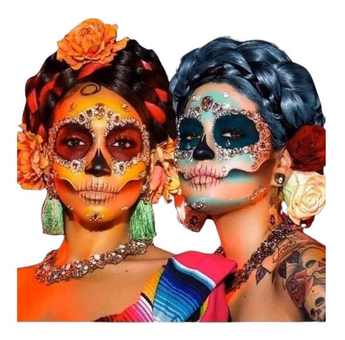 Piedras Faciales Maquillaje De Catrina Para Día De Muertos | MercadoLibre Piedras Faciales Maquillaje De Catrina Para Día De Muertos | MercadoLibre