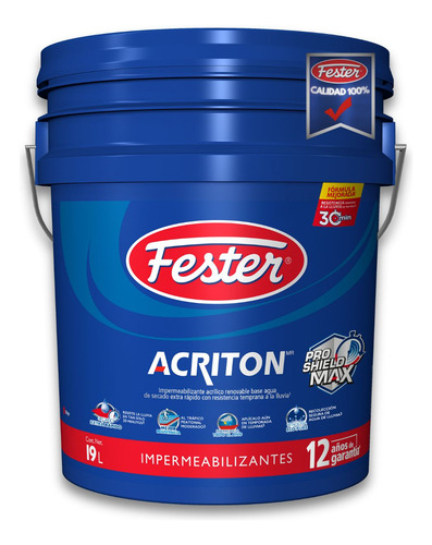 Fester Acriton Proshield Max 12 Años Blanco 19 Lt