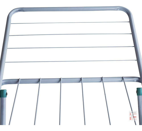 Imagen 5 de 10 de Tendedero De Pie Plegable Acero 8 Mts Ropa Mor - Garageimpo