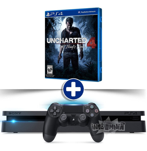 Ps4  Slim 1tb Jogo Uncharted 4 Bivolt Garantia 12 Meses