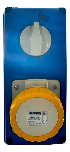 Base Vertical C/interruptor 3p 16a 100v-130v Ip67 Mod:gw 66
