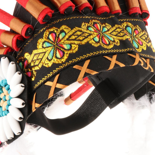 4 Tocado De Plumas, Diadema, Sombrero Indio Jefe Para Estilo
