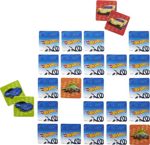 Hot Wheels Make-a-match - Juego De Cartas, Colores De Parti.