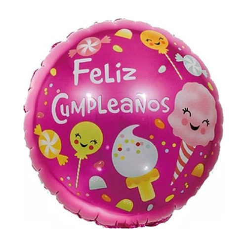 Globos Metálicos Feliz Cumpleaños 45 Cms. (unidad)