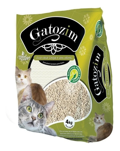 Arena sanitaria para gatos, Gatozim, 4 kg, 100% natural. Tipo tradicional