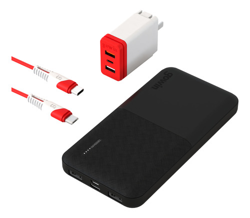 Mega Combo Gowin! Power Bank + Tipo C A Micro Usb + Cargador