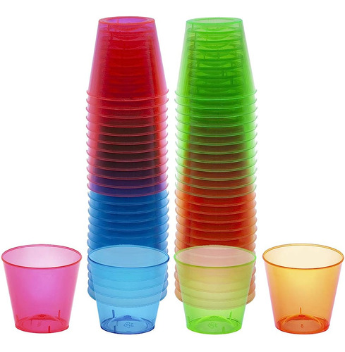 Party Essentials Vasos De Plástico Duro De 1 Onza, 50 Unidad