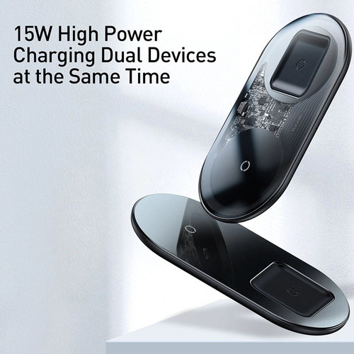 Carregador Wireless 2em1 iPhone 11 Pro Max AirPods Baseus
