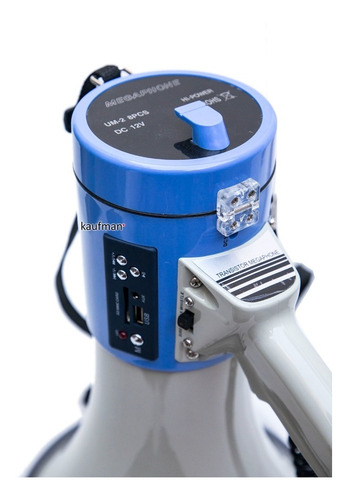 Imagen 8 de 8 de Megáfono 25 Watts Con Micrófono Sirena, Usb, Sd Y Auxiliar