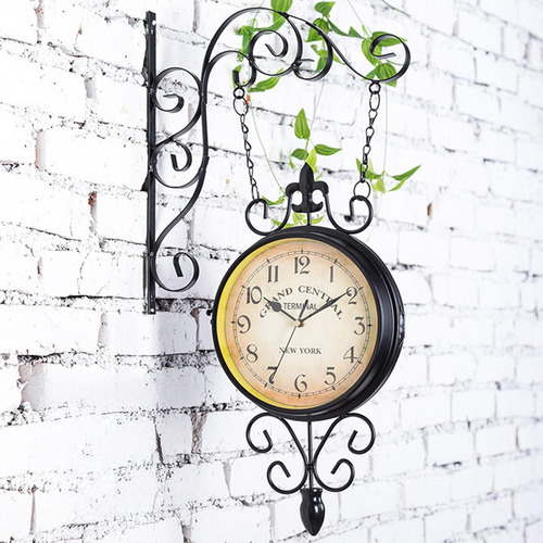 Reloj De Pared De Doble Cara Para Estación, Reloj De Pared