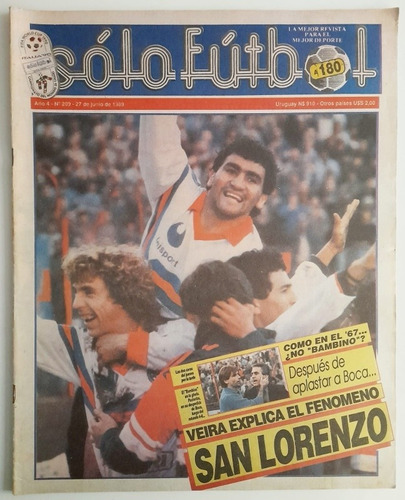Revista Solo Futbol 209 - San Lorenzo Poster At. Rafaela Fs