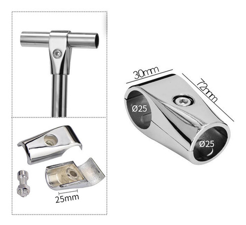 2 Conector De Tubería De Tubo En T 1x 25 Mm Aluminio Para