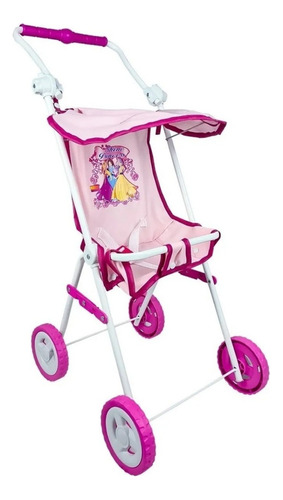 Carrinho De Boneca Simples Shine Princess 1601 Horizonte Cor Rosa Bebê