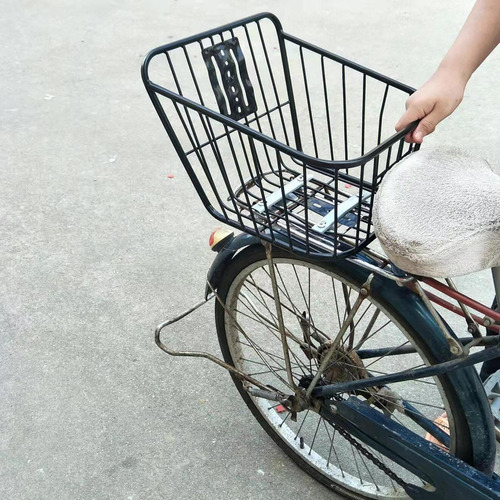 Cesta Trasera De Alambre De Metal Para Bicicleta Sin