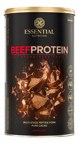 Beef Protein 480g - Essential Nutrition - Proteína Da Carne