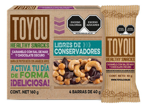 To You Barras De Frutos Secos Y Jarabe De Arroz 160 Gr