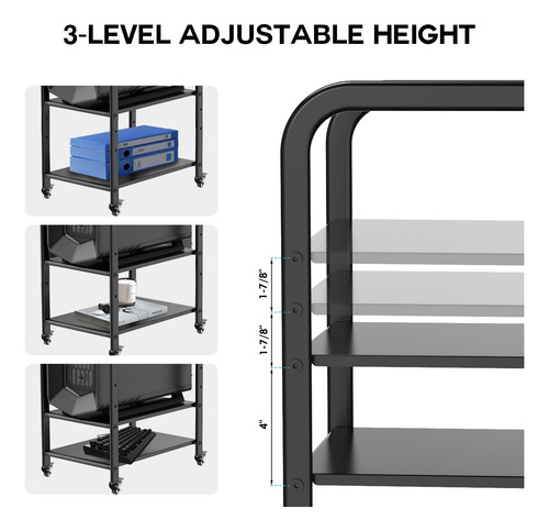 Soporte Para Torre De Computadora Ajustable Con Ruedas